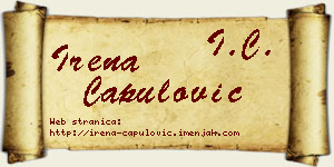 Irena Capulović vizit kartica
